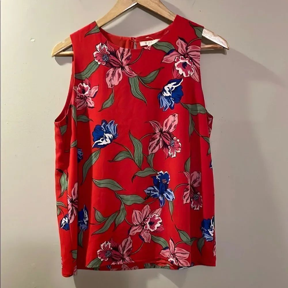 Floral Sleeveless Top - Red